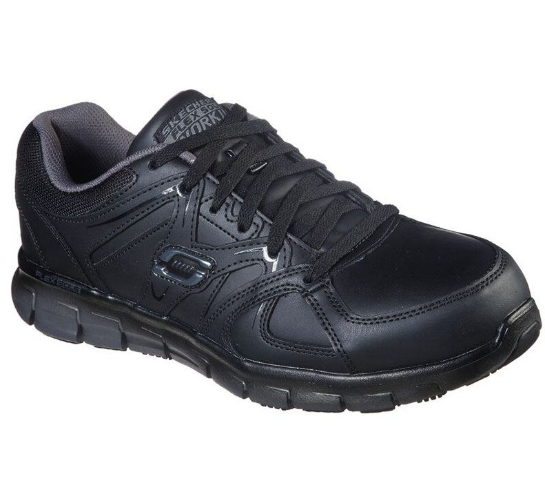 Skechers Relaxed Fit: Synergy - Ekron Alloy Toe - Mens Work Boots Black/Grey [AU-DZ6006]